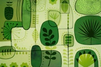 Abstract Botanical Leaves And Shapes Collage papiers peint