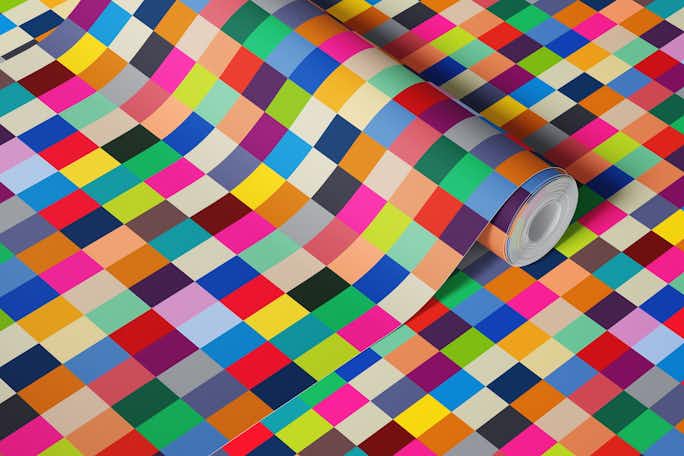 COLOURS OF THE EAST Geometric Mosaic - Smallwallpaper roll