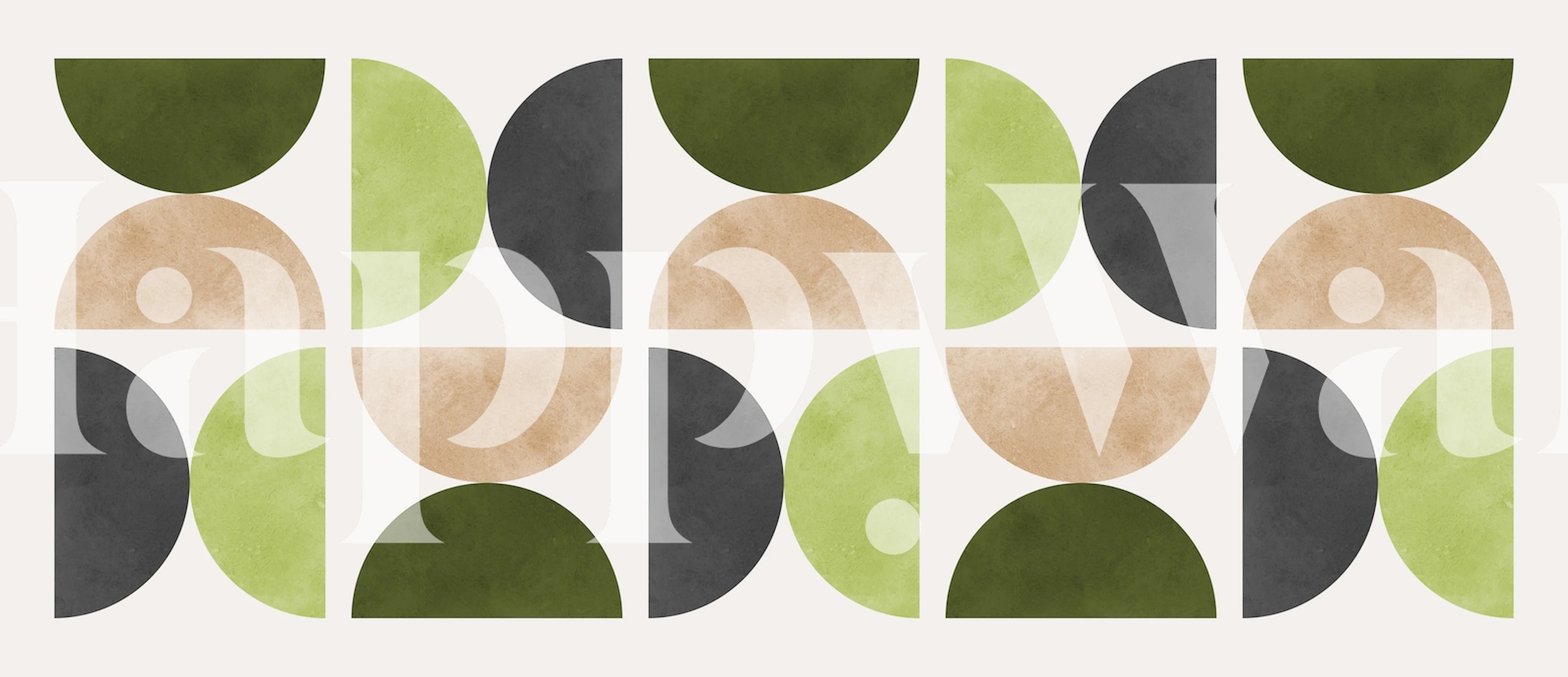 Lines and circles 12 wallpaper in a room