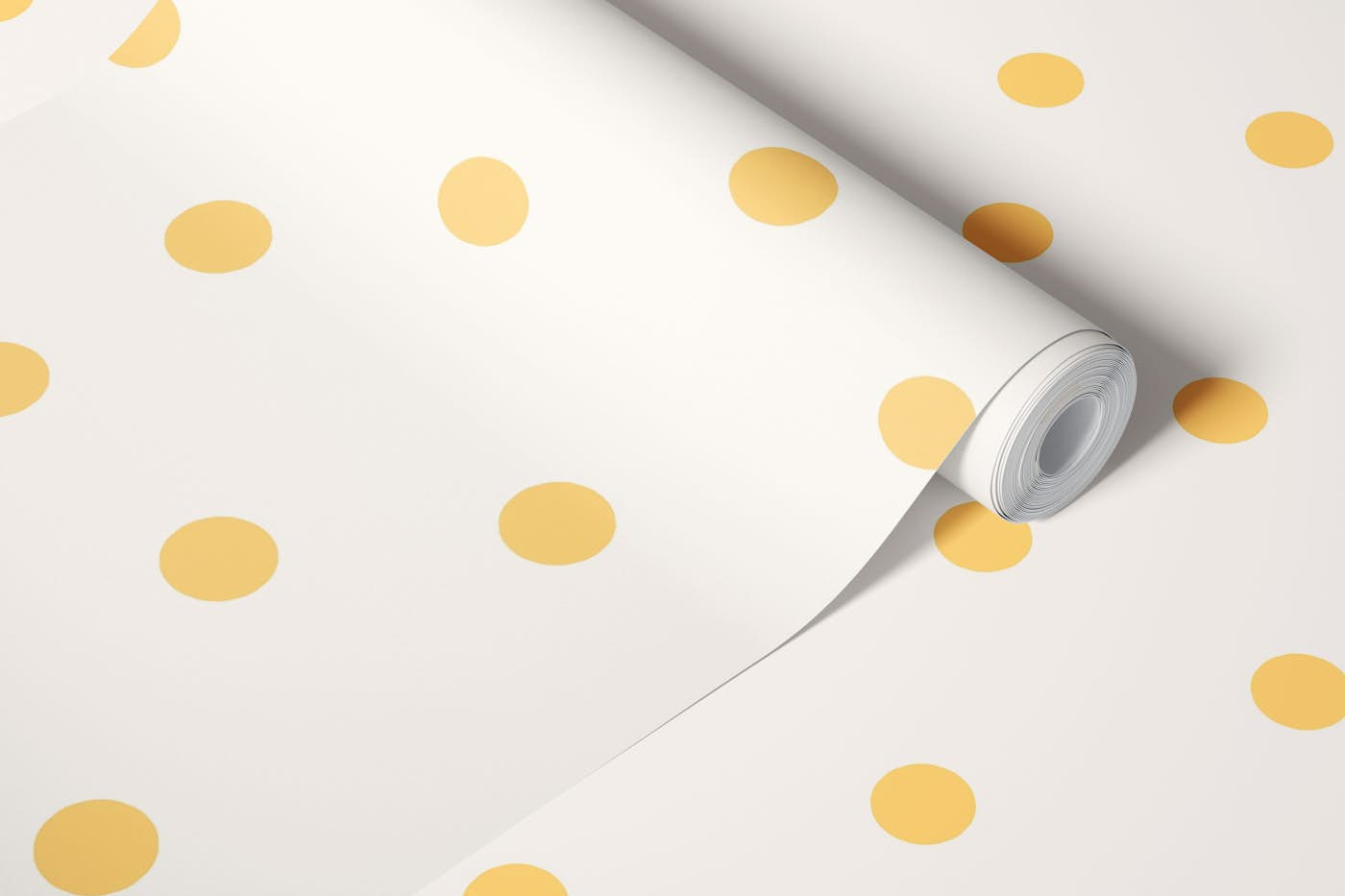 Dots Yellow Pattern wallpaper roll