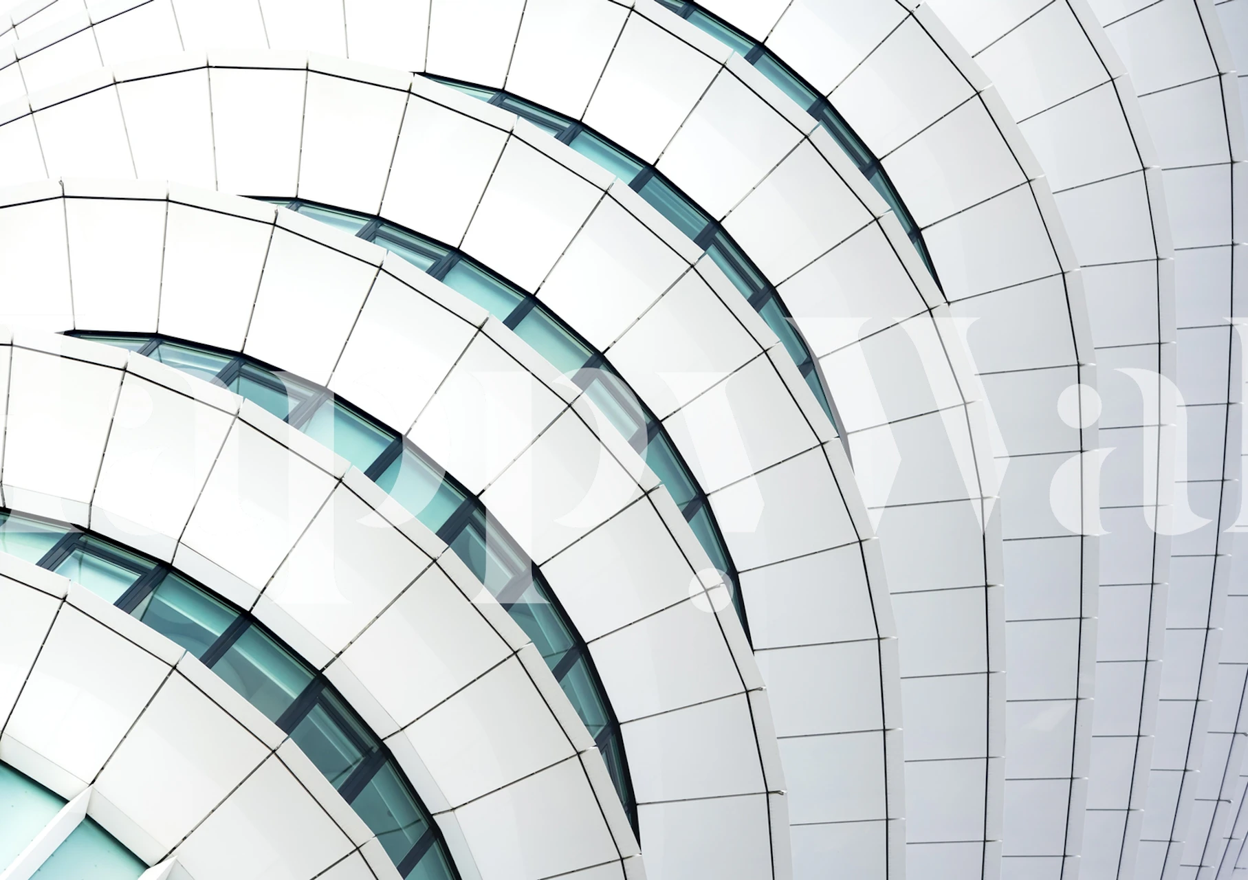 Waves up motif de papier peint affiché dans une pièce