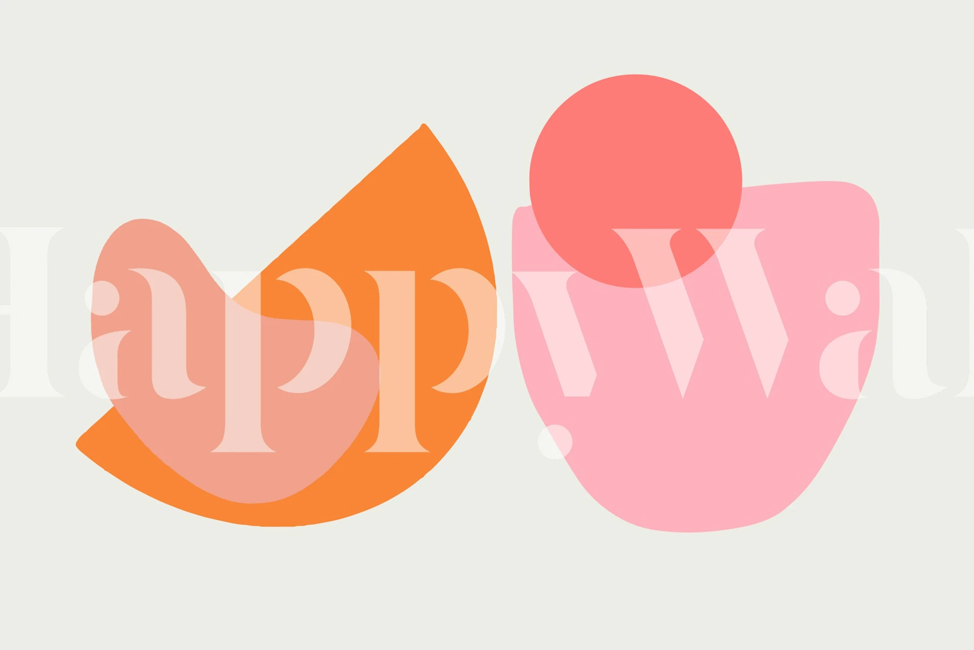 Colorful abstract shapes in pink and orange wallpaper