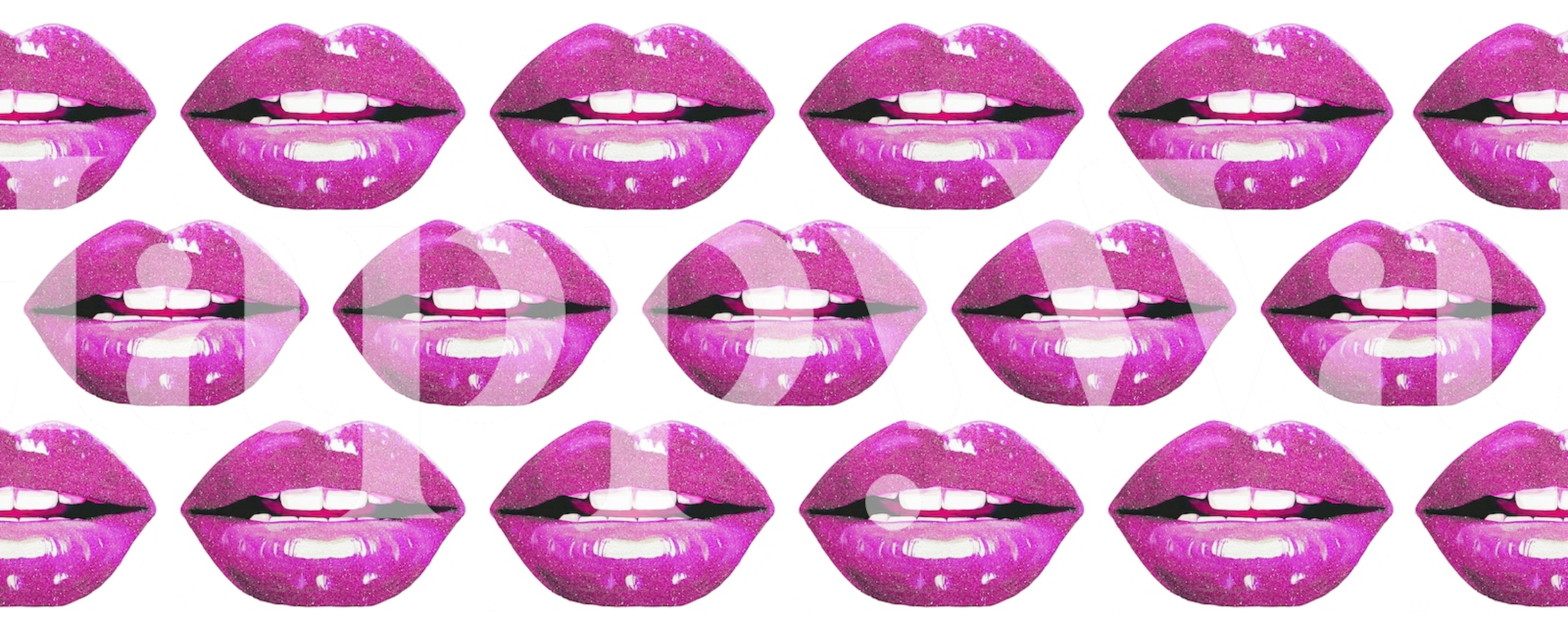 Purple lips wallpaper Happywall