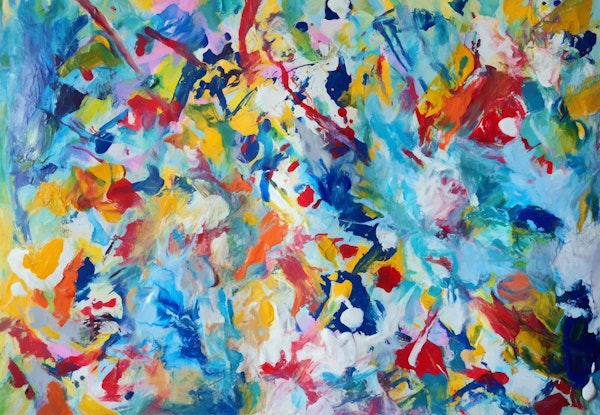 Multiple Colorful Brushstrokes