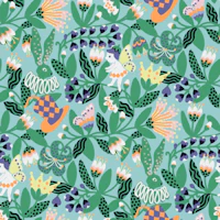 Wonderland fairytale with elf and rabbit wallpaper