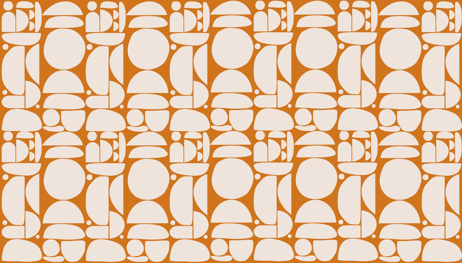 Beige Orange Cutout Shapes wallpaper | Happywall