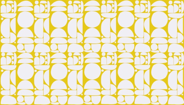 White Yellow Cutout Shapes