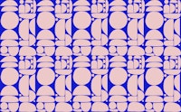 Blue Pink Cutout Shapes tapete