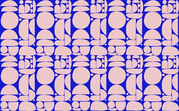 Blue Pink Cutout Shapes