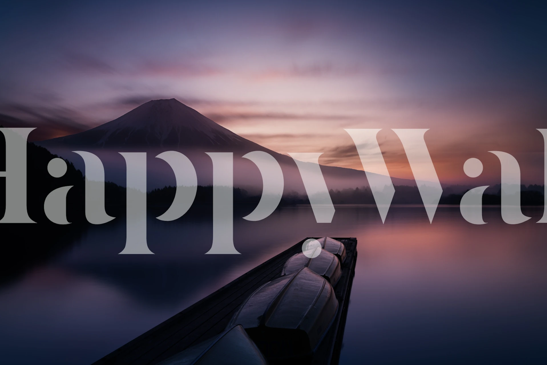 Mystic Fuji wall mural with Mount Fuji silhouette and serene lake at dawn