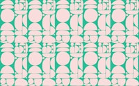Pink Green Cutout Shapes tapete