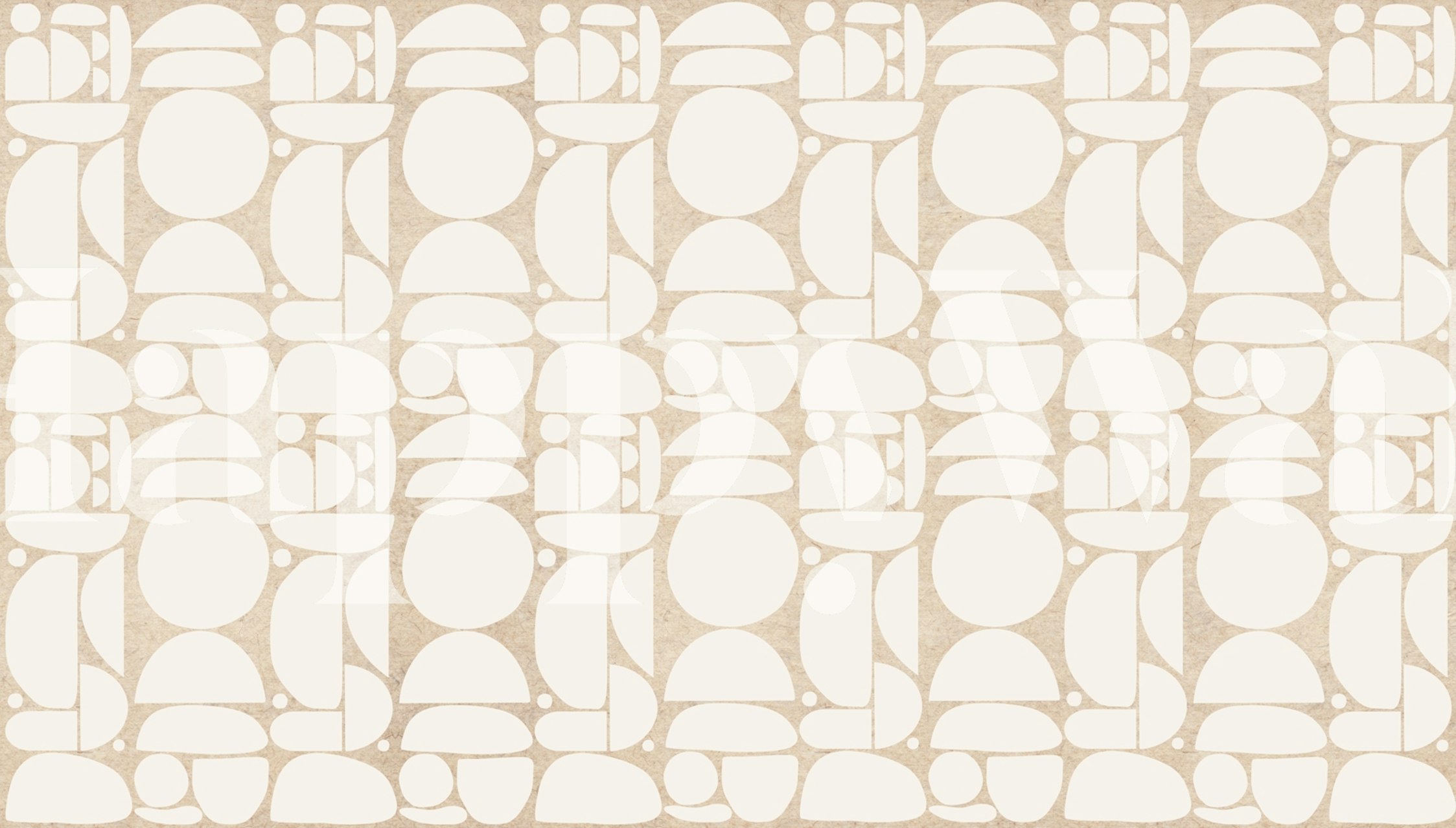 Geometric cream and beige shapes wallpaper