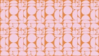 Pink Orange Cutout Shapes tapete