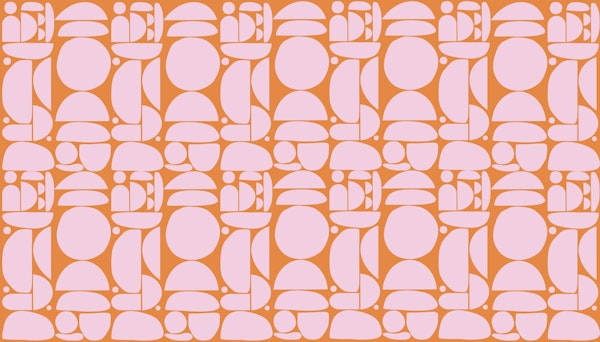 Pink Orange Cutout Shapes