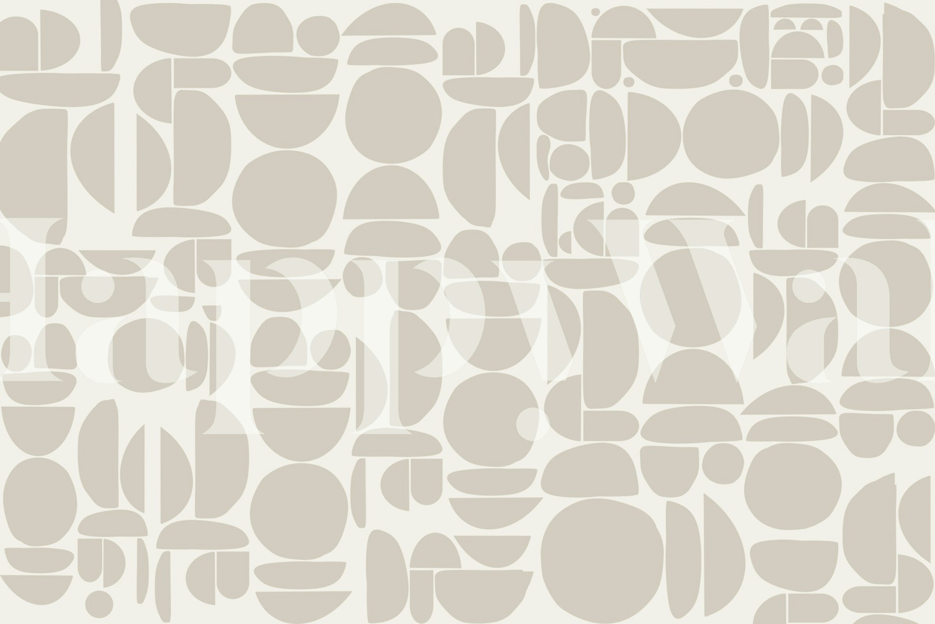 Geometric circles in neutral tones wallpaper