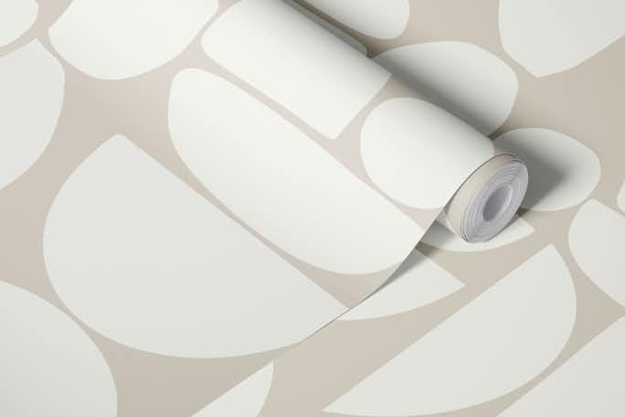 Neutral Cutout Roundswallpaper roll