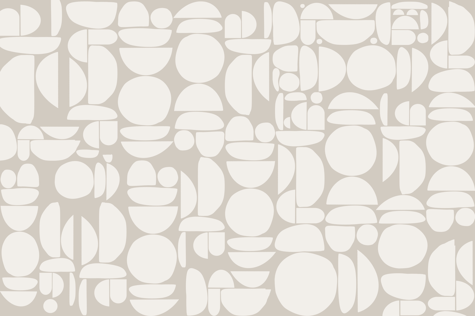 Neutral Cutout Rounds wallpaper | Happywall