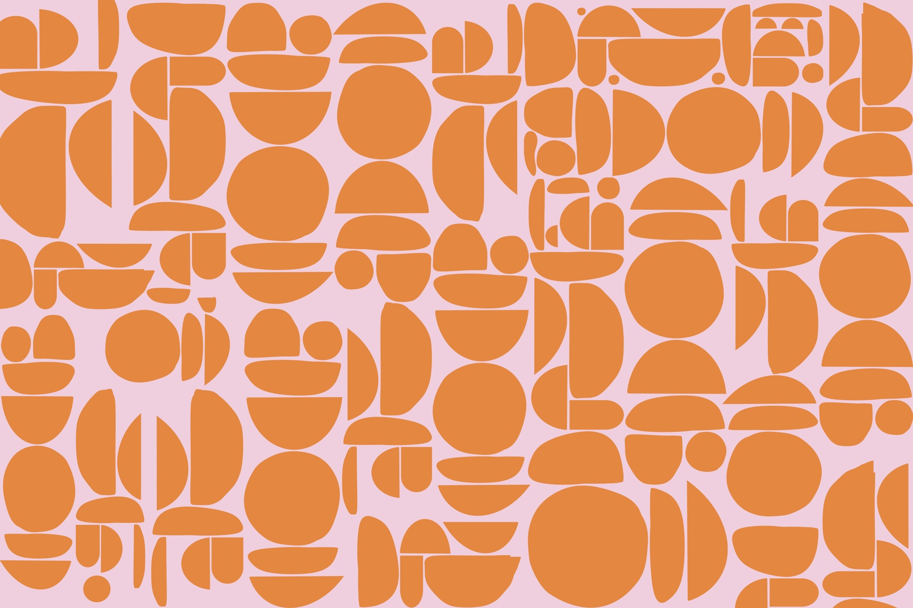 Orange Cutout Rounds wallpaper | Happywall