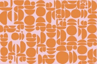 Orange Cutout Rounds papiers peint