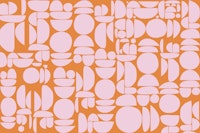Orange Pink Cutout Rounds tapete