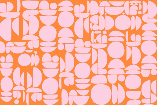 Orange Pink Cutout Rounds