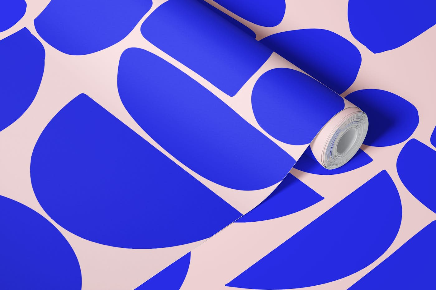 Blue Cutout Rounds wallpaper roll