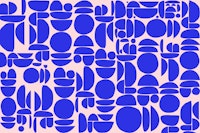 Blue Cutout Rounds papiers peint