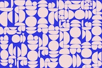 Pink Blue Cutout Rounds tapete