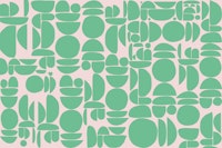 Green Pink Rounds papiers peint