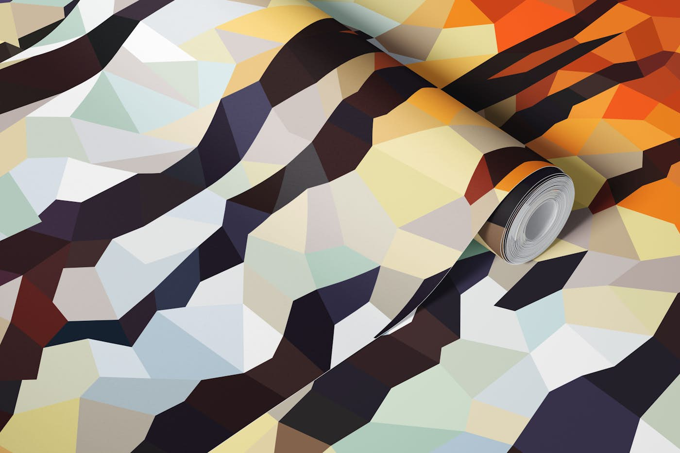 geometric tiger print wallpaper roll