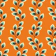 Retro wavy leaves - orange