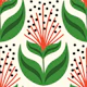 Abstract flowers, red green (2877 A)