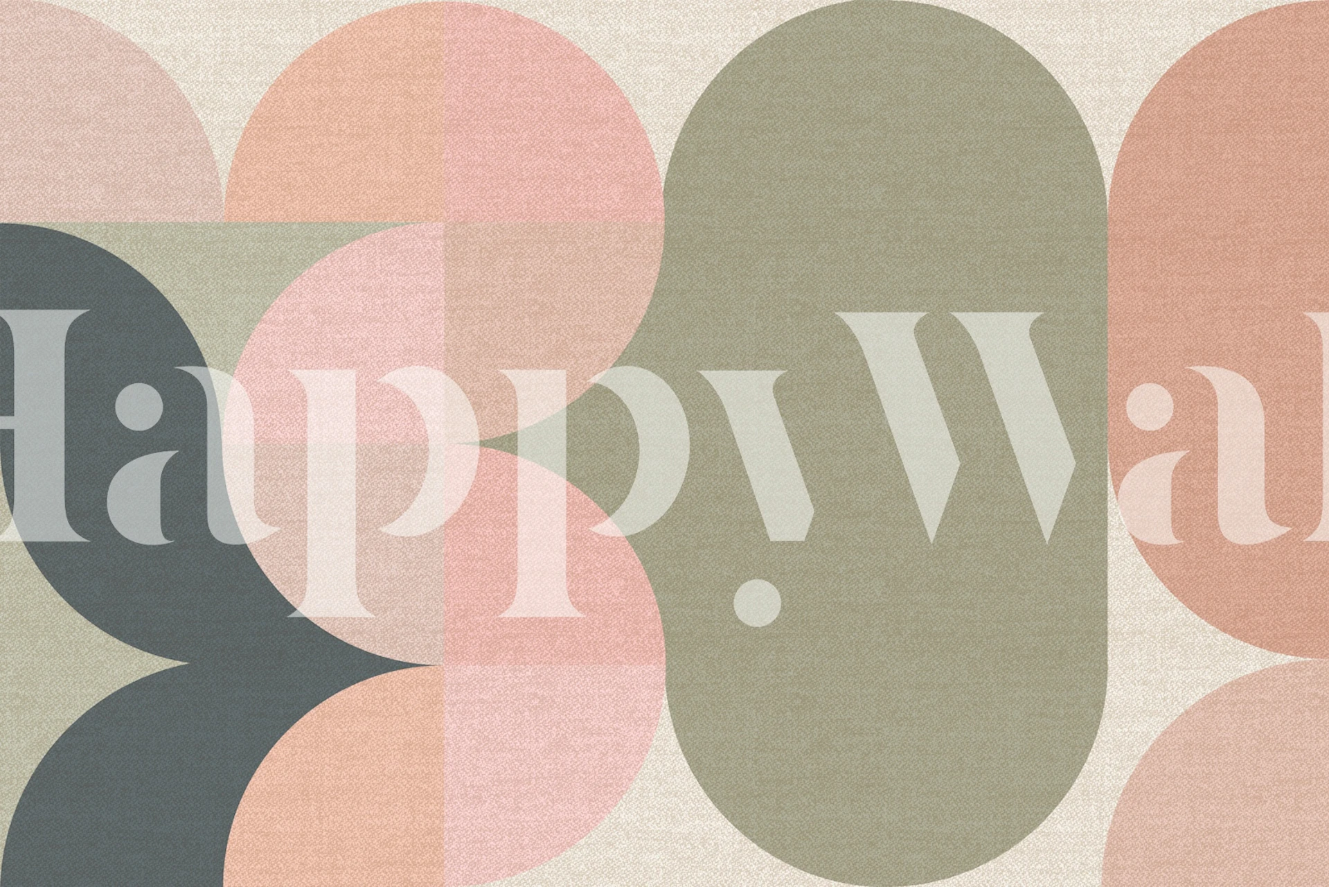 Geometric shapes in soft muted colors like pink, green, and blue wallpaper