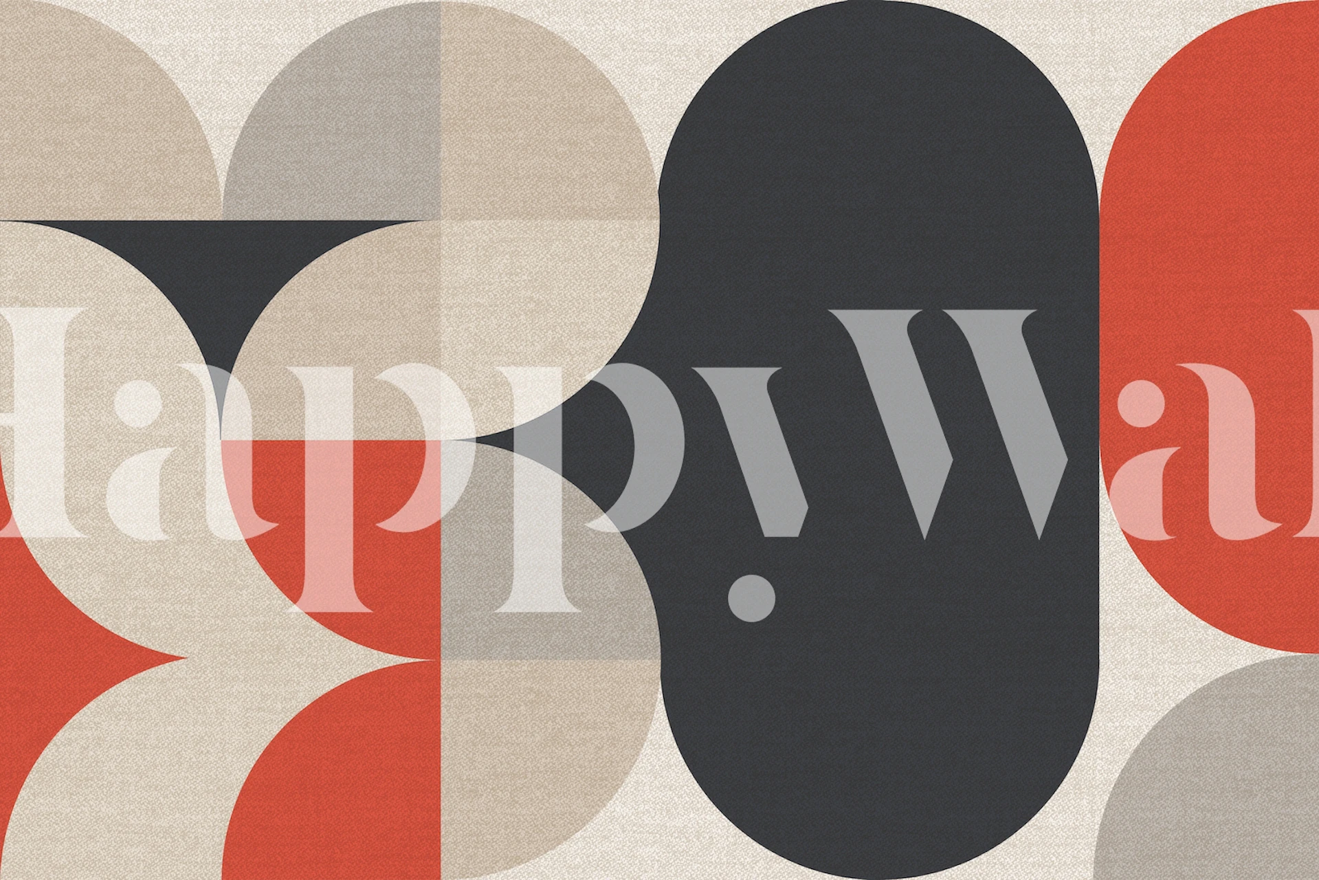 Minimal geometrische Mid-Century abstrakte Tapete