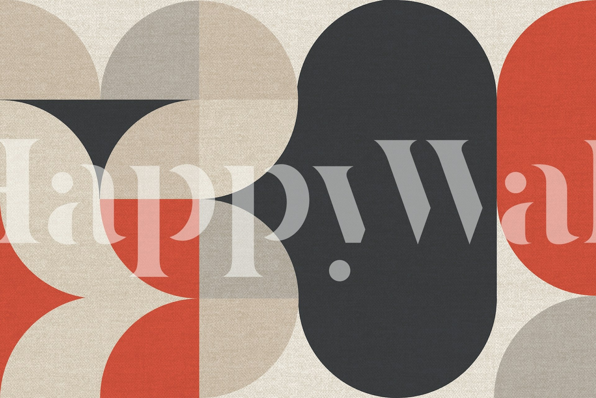 Minimal geometric mid-century abstract wallpaper