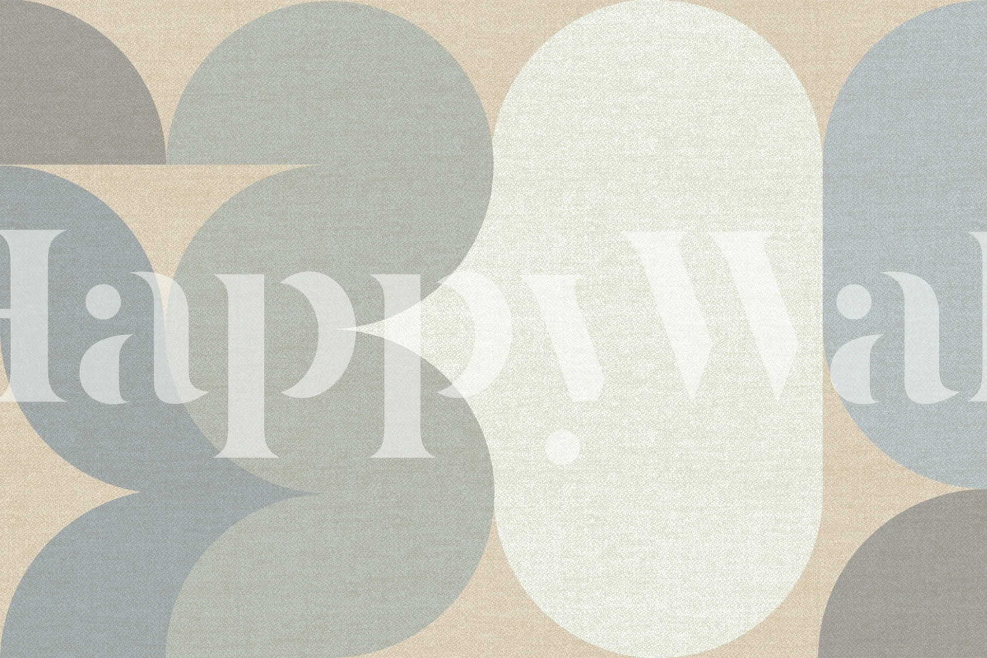 Soft pastel geometric wallpaper in a room