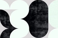 Mid-Century Modern Abstract Round Watercolor tapete