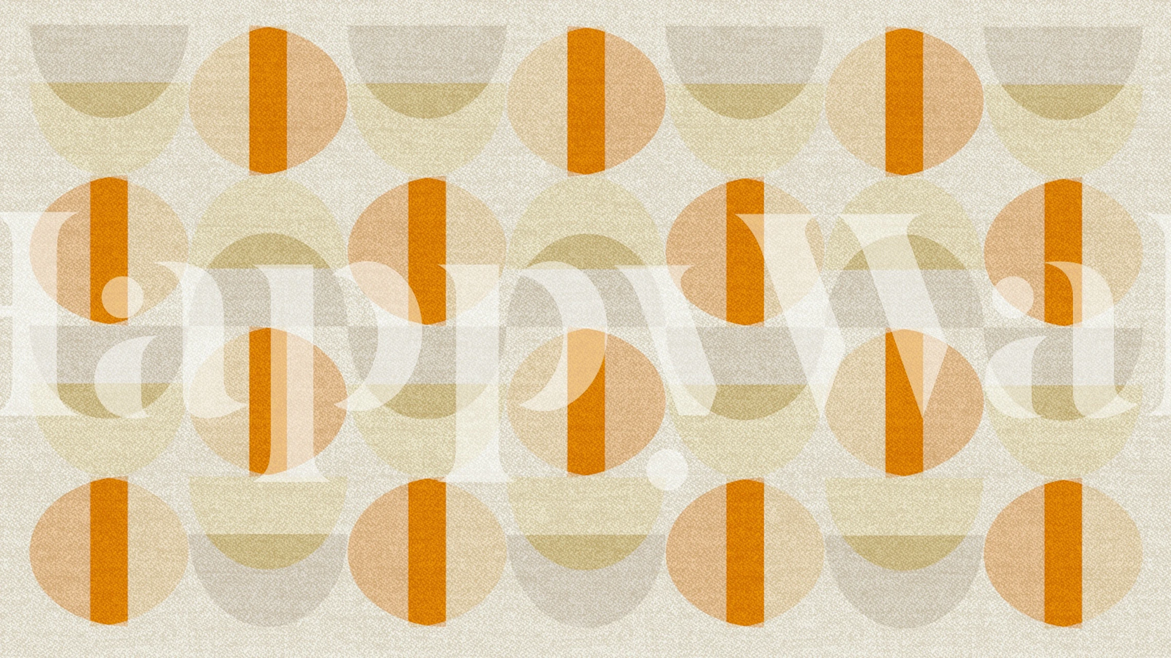 Happy Mid-Century Scandi Geometry tapet i et rom