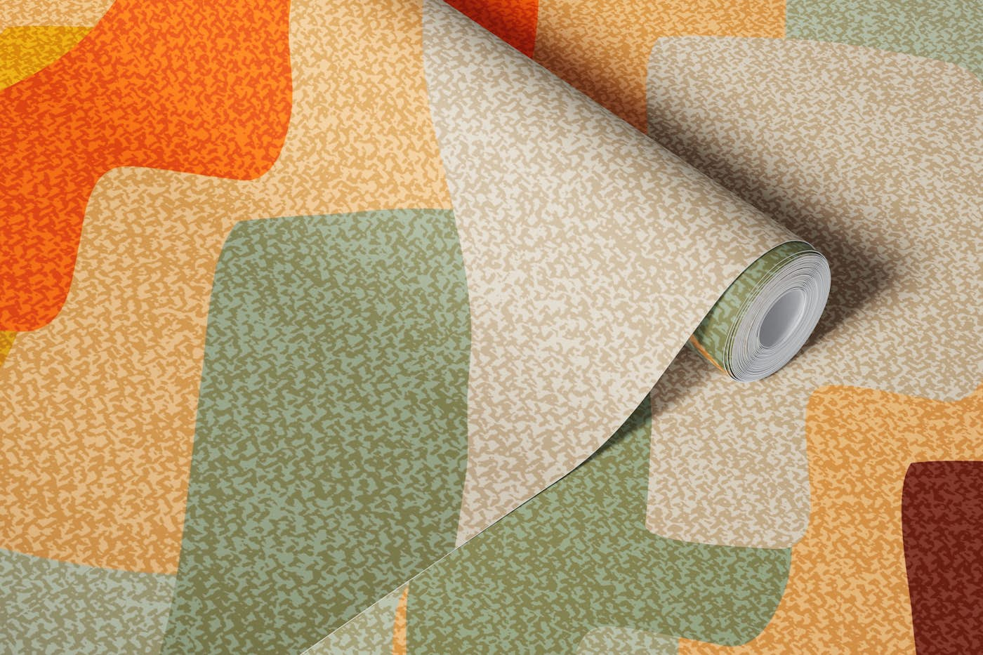 Scandi Mid-Century Modern Geometric Abstract wallpaper roll