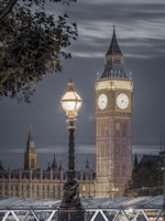 Street lamp and Big Ben tapete