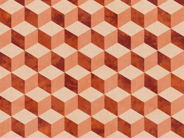 checker cube pattern rusty earthtone
