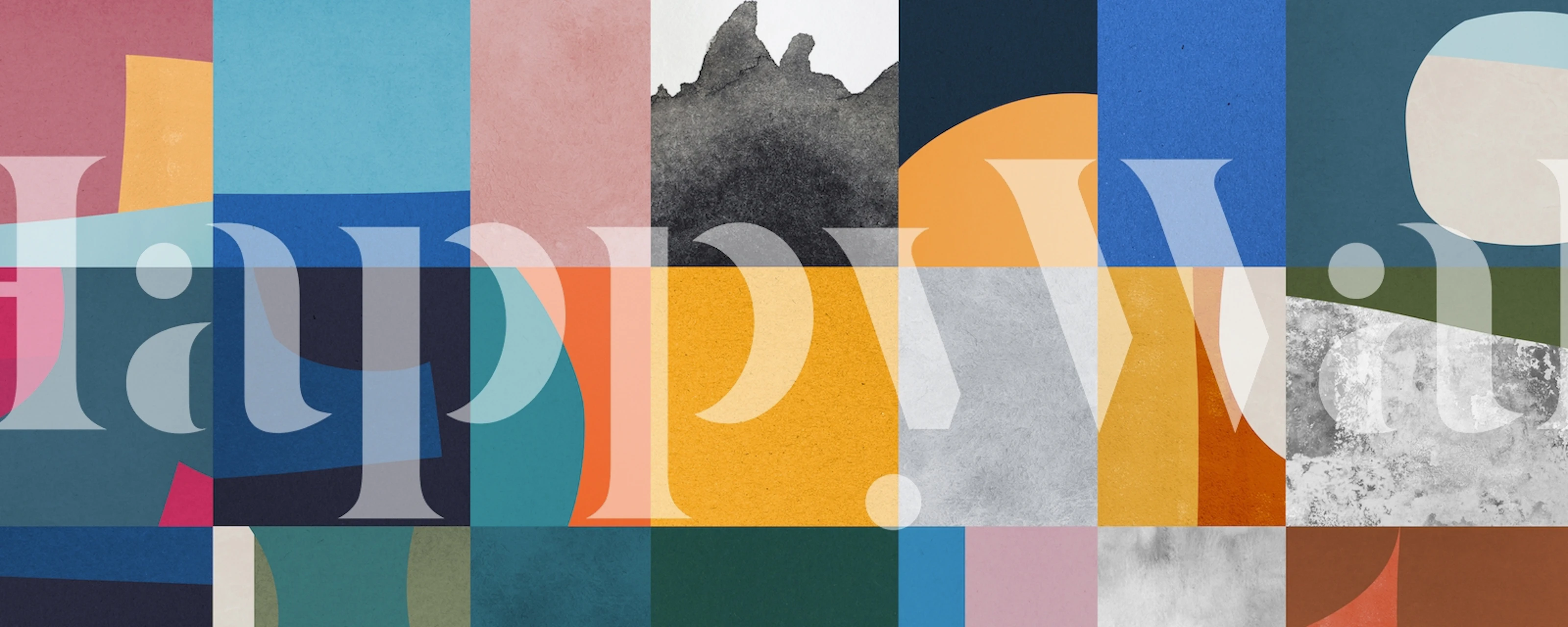 Collage in harmony 2 design de papier peint dans une pièce