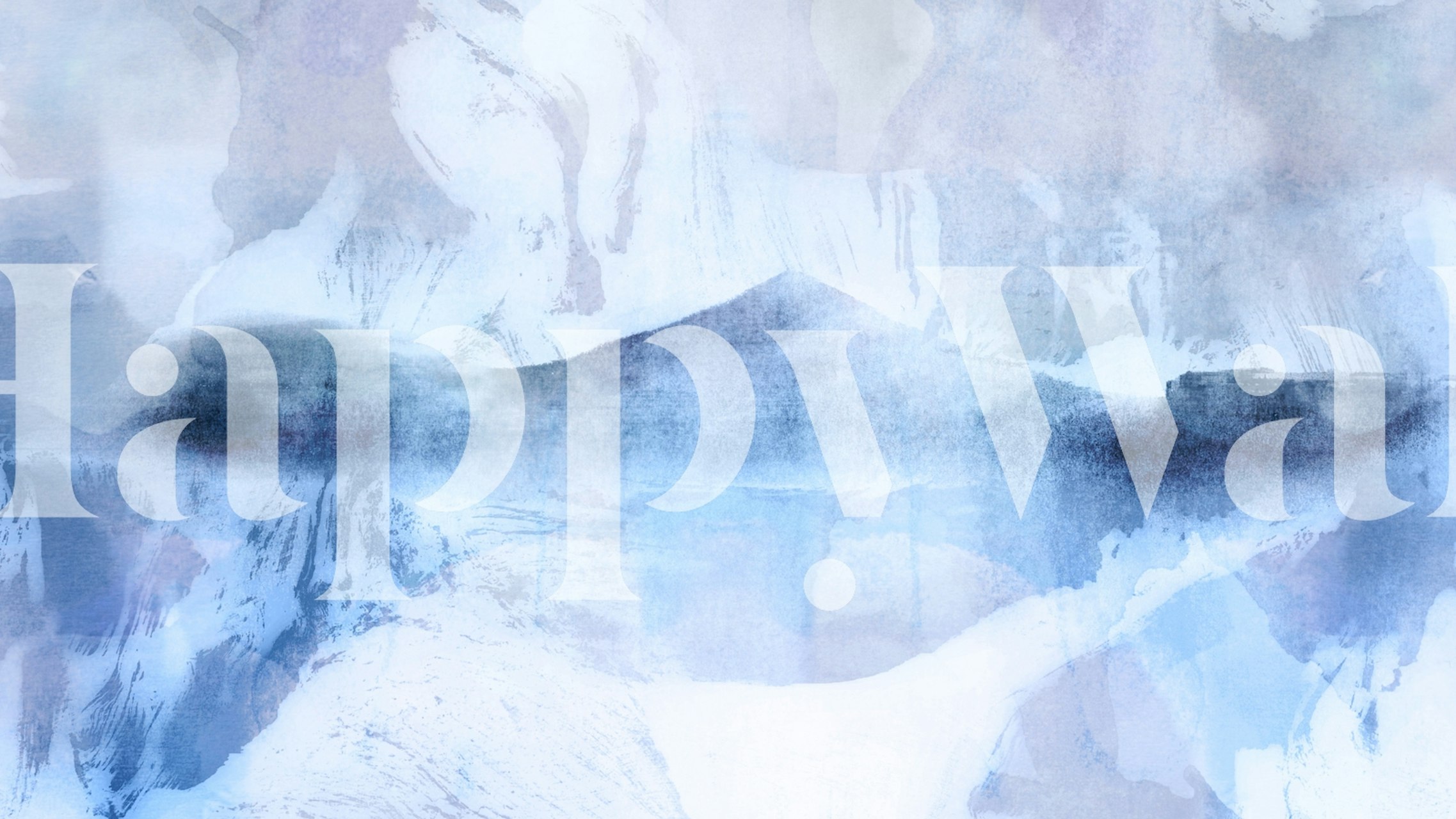 Dreamy Blue Hill wallpaper in a room