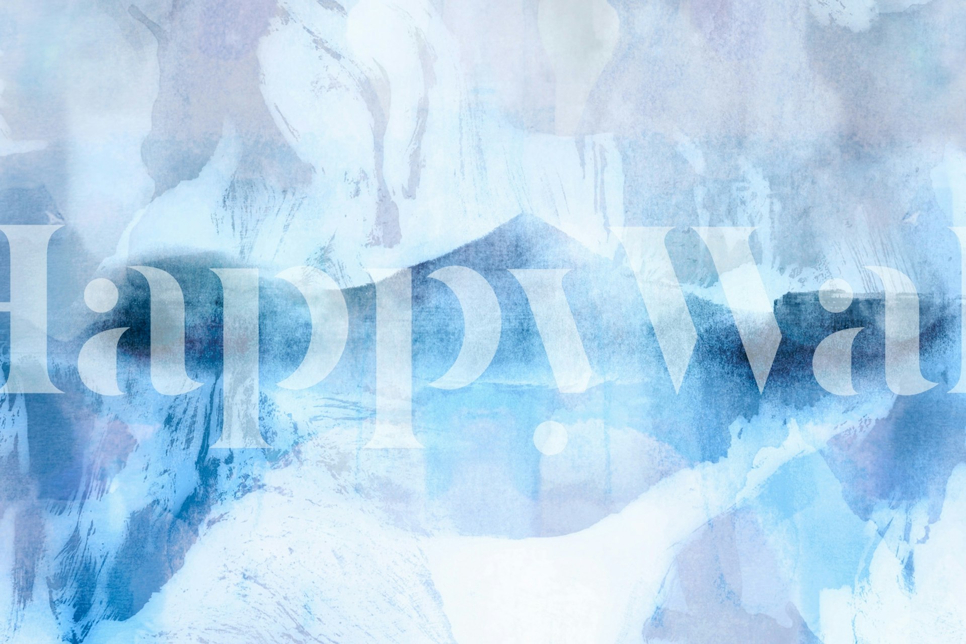 Dreamy Blue Hill wallpaper in a room