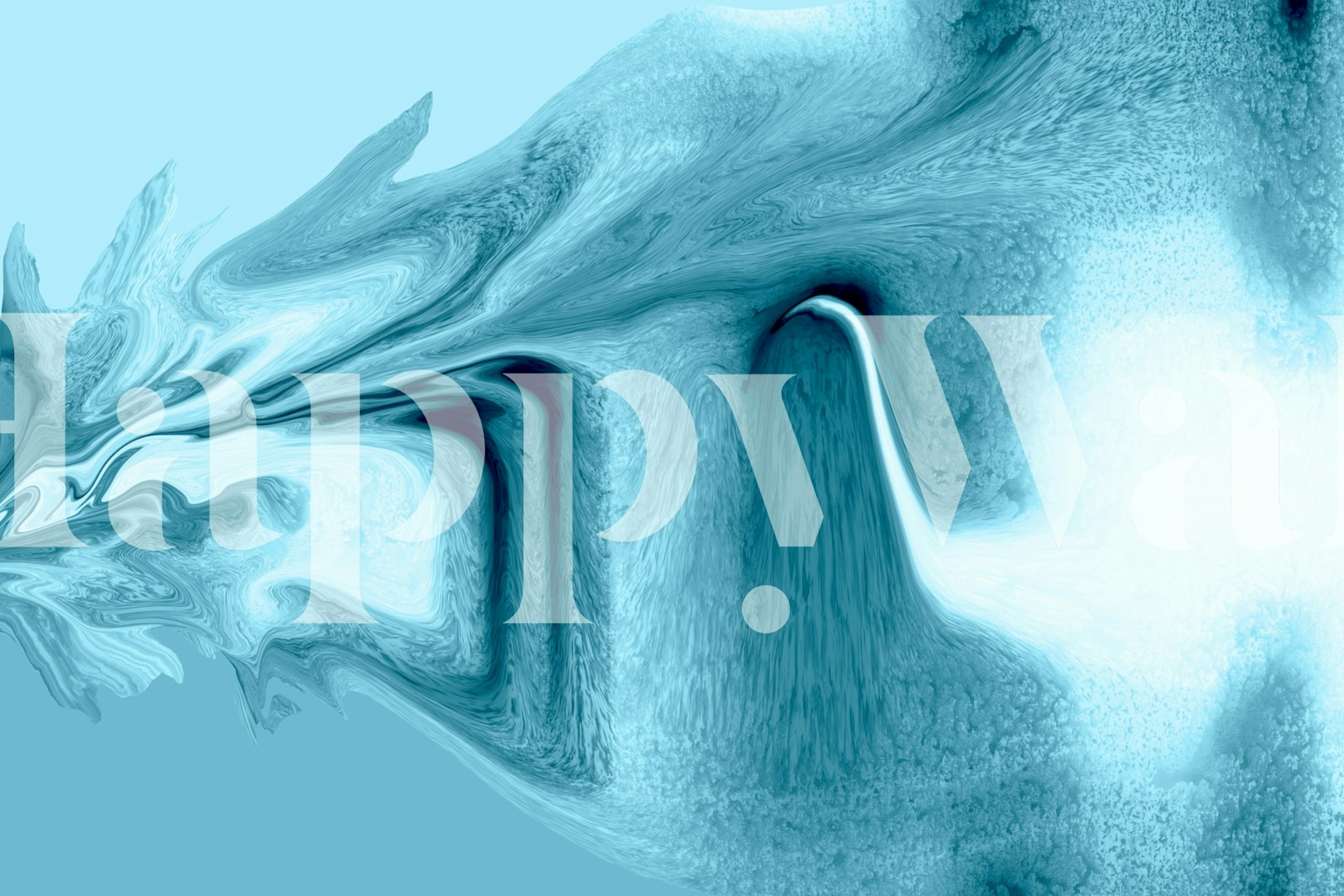 Ταπετσαρία Dreamy Waves που εμφανίζεται σε ένα δωμάτιο