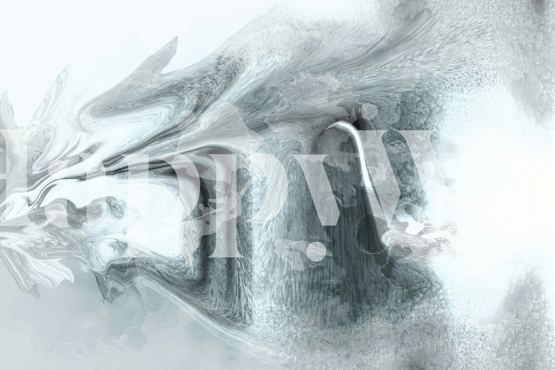 Abstract flowing gray and blue wallpaper with swirling patterns