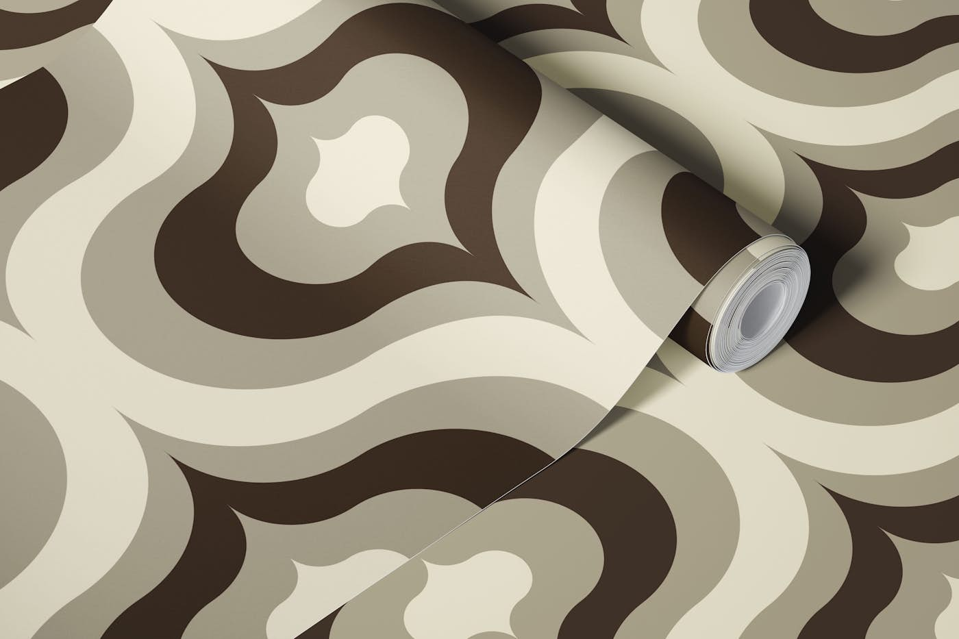 Abstract retro waves (3034 E) wallpaper roll