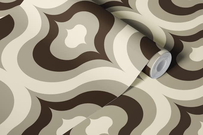 Abstract retro waves (3034 E)wallpaper roll