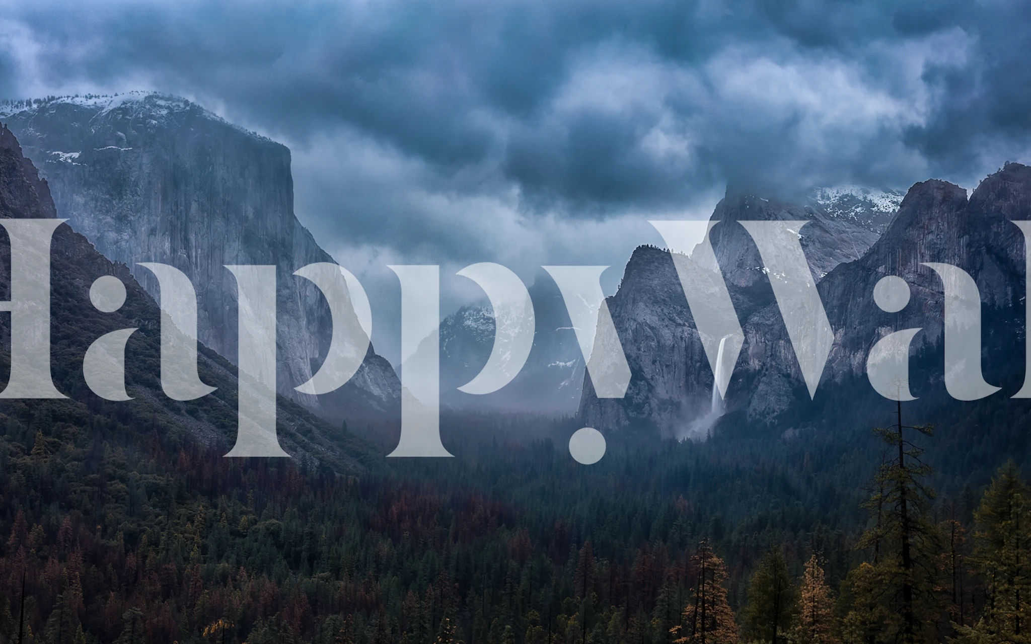 Papier peint paysage de tempête dans une pièce