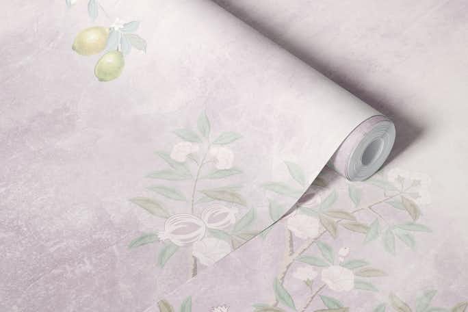 Good Afternoon Tea - Dusty Pinkwallpaper roll